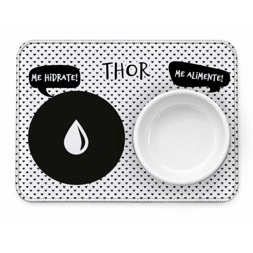 Tapete Duplo Antiderrapante Personalizado - Escolha o Ícone | Preto e Branco