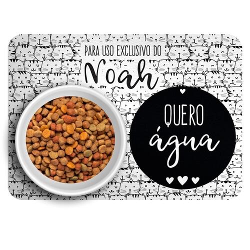 Tapete para Comedouro Personalizado Gataria