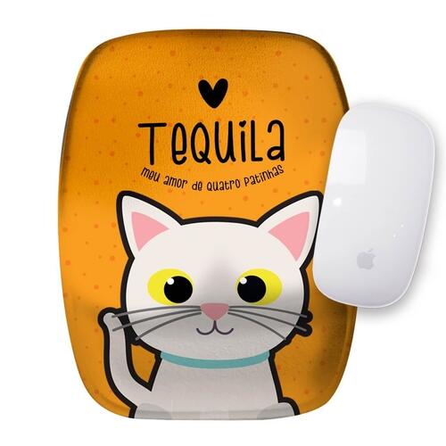 Mouse Pad Personalizado Gato Branco
