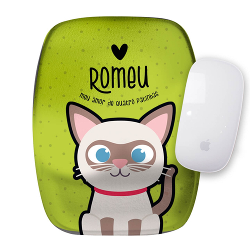 Mouse Pad Personalizado Gato Siamês