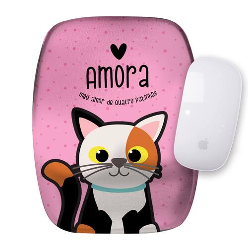 Mouse Pad Personalizado Gato Tricolor