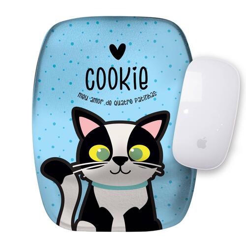 Mouse Pad Personalizado Gato Frajola - Preto e Branco