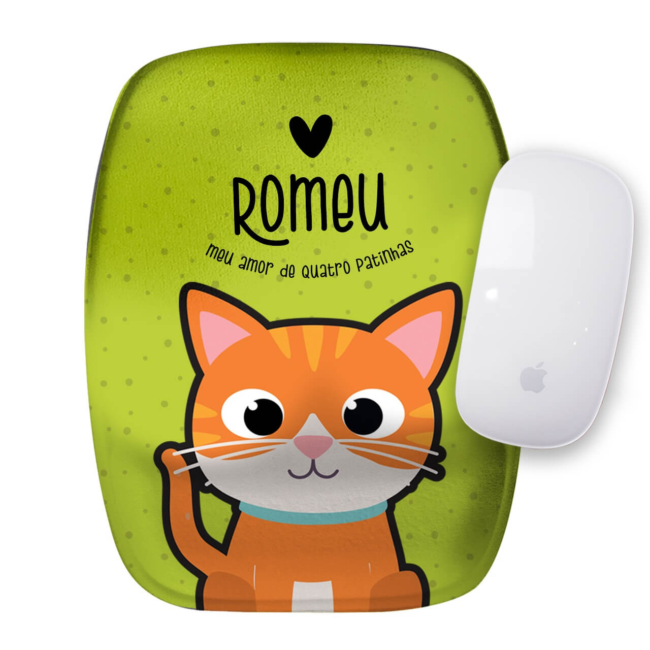 Mouse Pad Personalizado Gato Laranja