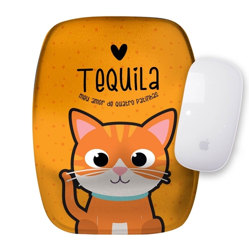 Mouse Pad Personalizado Gato Laranja
