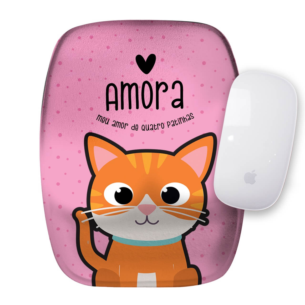 Mouse Pad Personalizado Gato Laranja