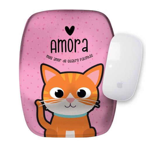 Mouse Pad Personalizado Gato Laranja