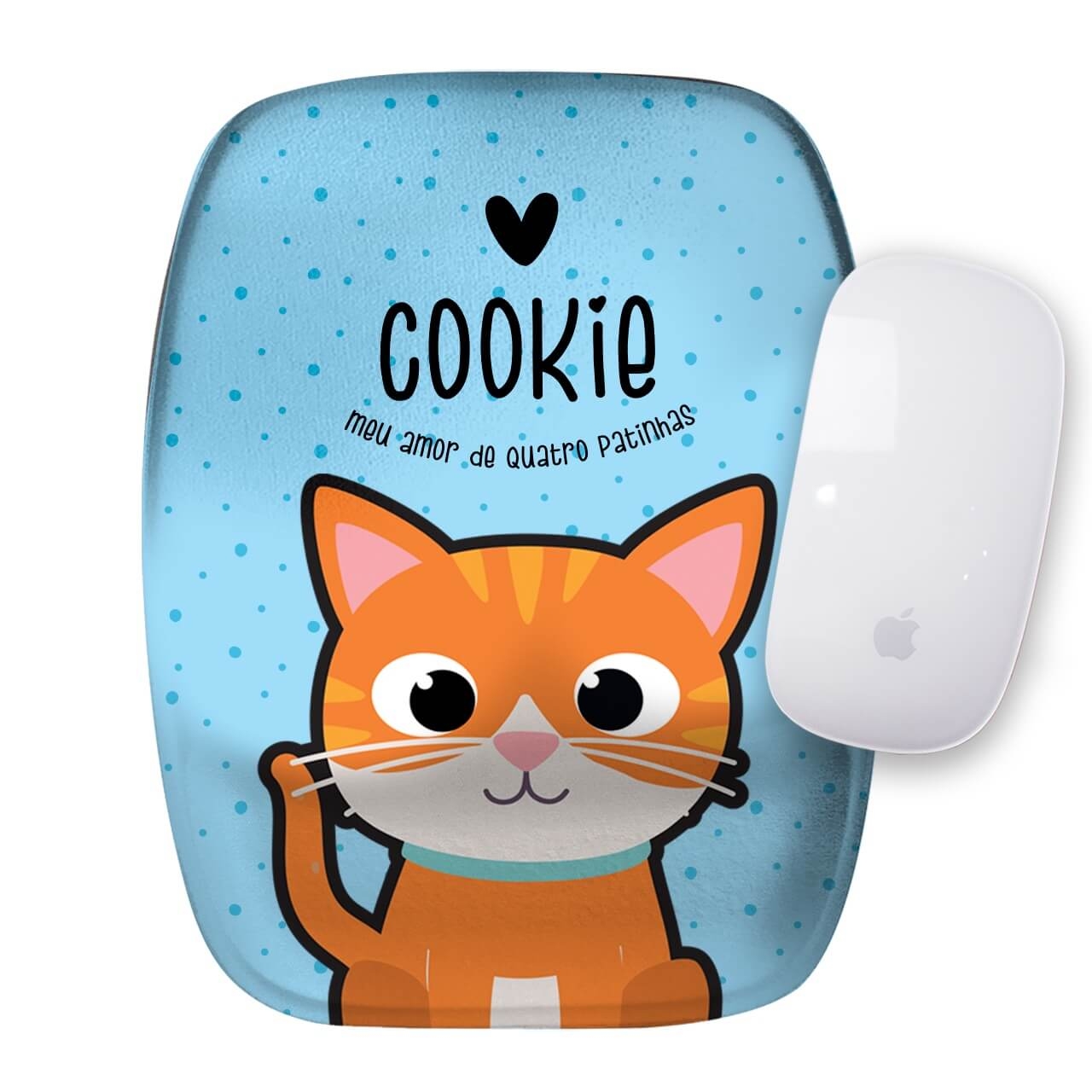 Mouse Pad Personalizado Gato Laranja