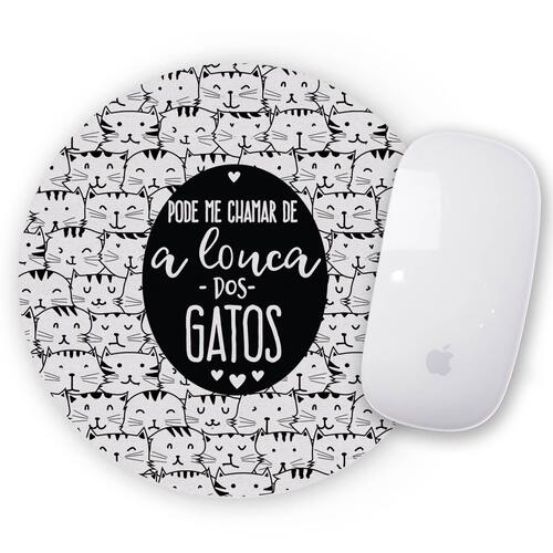 Mouse Pad Redondo A Louca dos Gatos