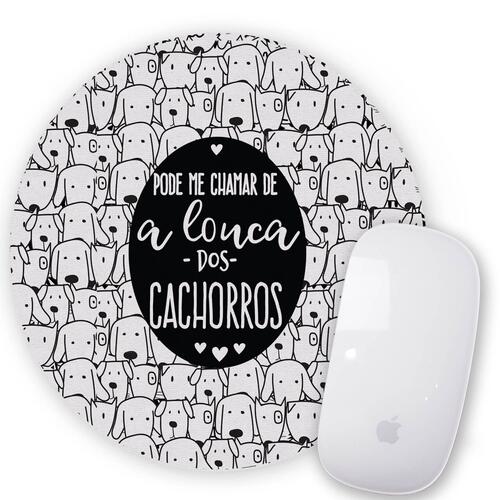 Mouse Pad Redondo A Louca dos Cachorros