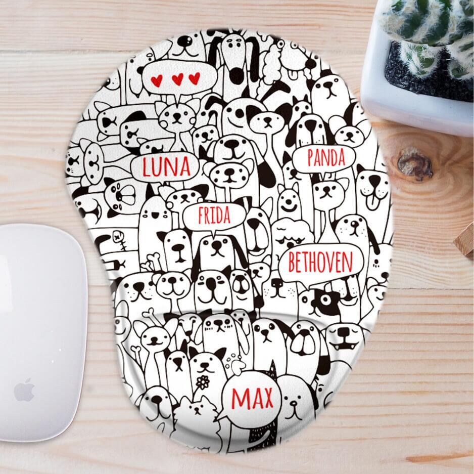Mouse Pad Personalizado Bicharada - Com os Nomes dos Seus Pets