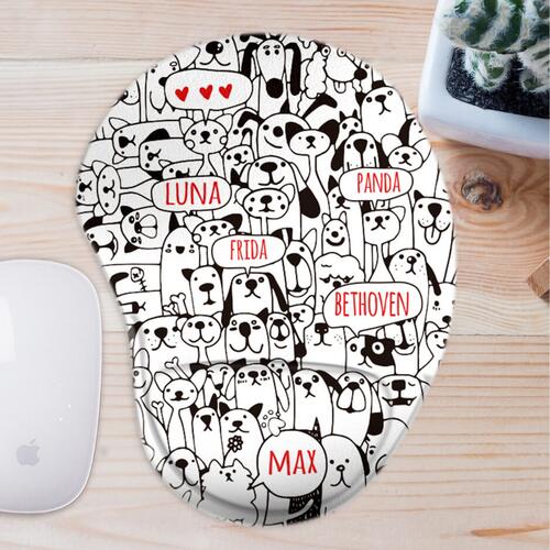 Mouse Pad Personalizado Bicharada - Com os Nomes dos Seus Pets