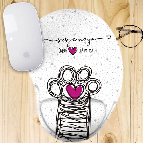 Mouse Pad Personalizado Com os Nomes dos Pets - Cole��o Patinha
