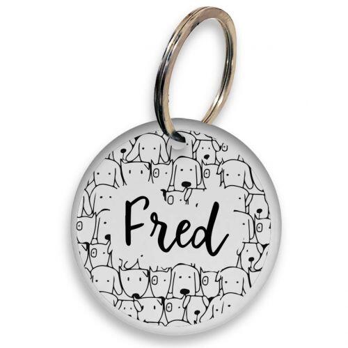Placa de Identifica��o Personalizada com Telefone e QR Code - Cachorrada