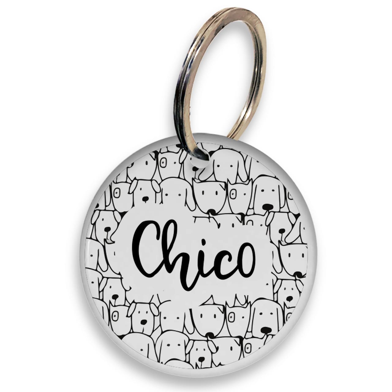 Placa de Identificação Personalizada com Telefone e QR Code - Cachorrada