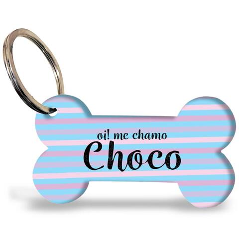 Placa de Identifica��o Personalizada com Telefone - Listras
