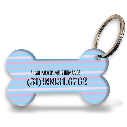 Placa de Identifica��o Personalizada com Telefone - Listras