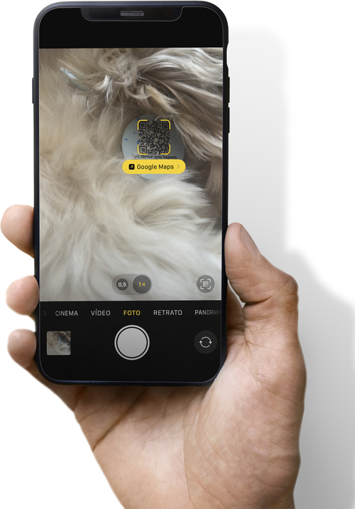 Placa de Identifica��o Personalizada com Telefone e QR Code - Pr�ncipe