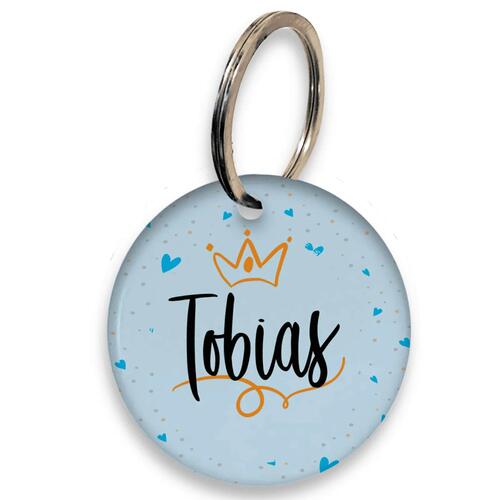 Placa de Identifica��o Personalizada com Telefone e QR Code - Pr�ncipe