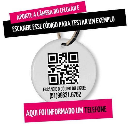 Placa de Identifica��o Com Seu Logotipo e QRCode- 10 unidades - Para PetShops e Empresas