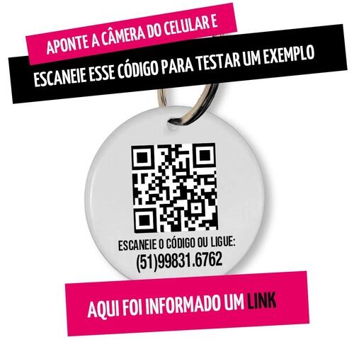 Placa de Identifica��o Com Seu Logotipo e QRCode- 10 unidades - Para PetShops e Empresas