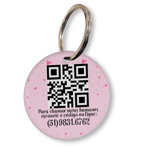 Kit 3 Placas de Identifica��o com QR Code e Telefone - Pr�ncipe e Princesa