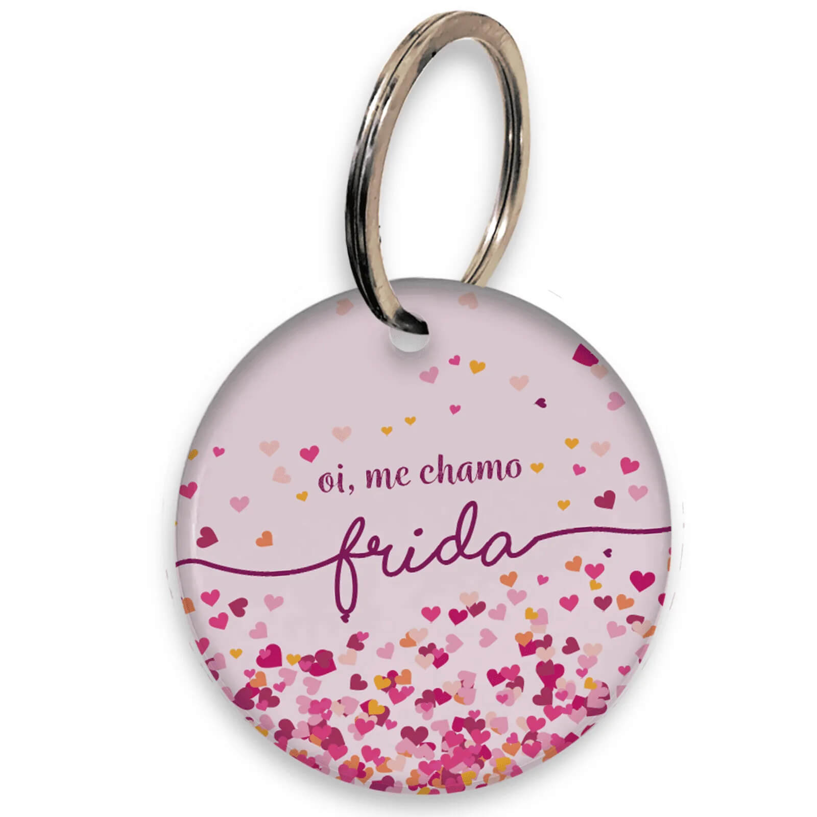 Kit 2 Placas de Identificação com QR Code e Telefone - Corações Rosas e/ou Azuis