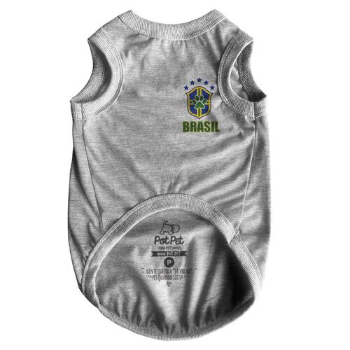 Roupa para Pet Personalizada - Camiseta de Futebol do Brasil