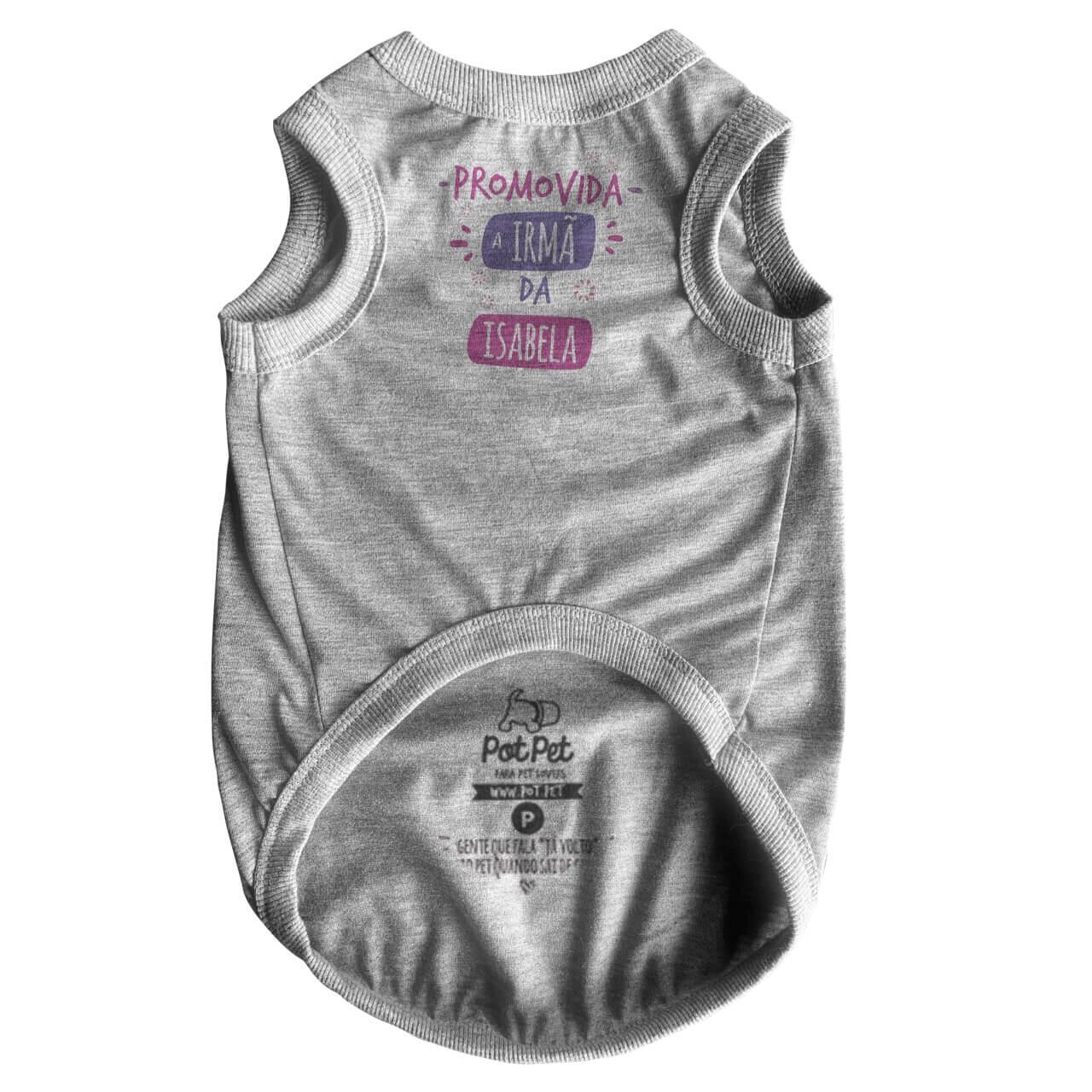 Roupa para Pet Personalizada - Promovida a Irmã Mais Velha
