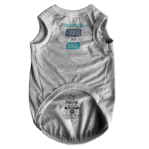 Roupa para Pet Personalizada - Promovido a Irm�o Mais Velho