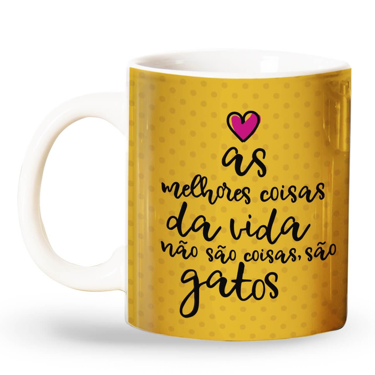 Kit com 4 Canecas de Cerâmica para Gateiros