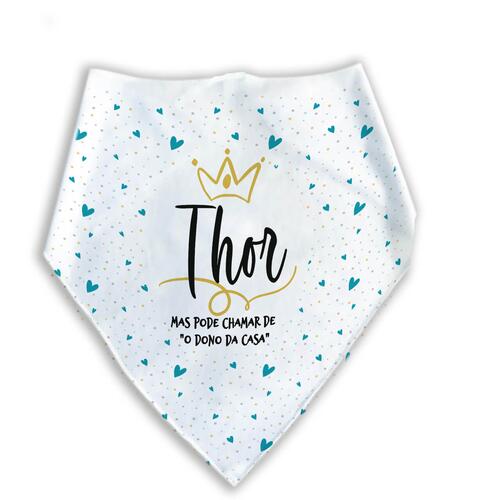 Kit Para o Pet Pr�ncipe: Bandana + Plaquinha + Tapete para Refei��es
