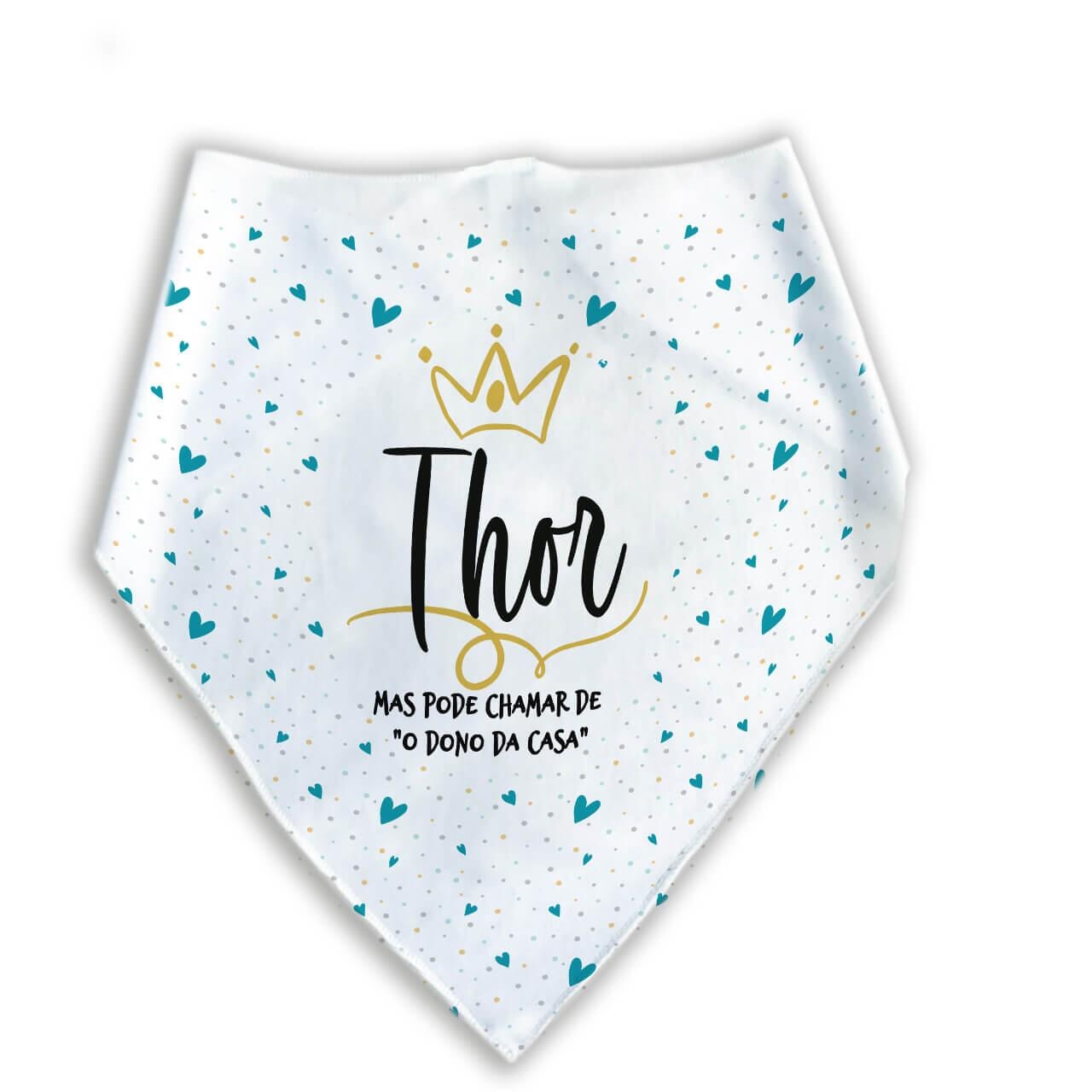 Kit Personalizado - Bandana + Plaquinha com QR Code - Príncipe