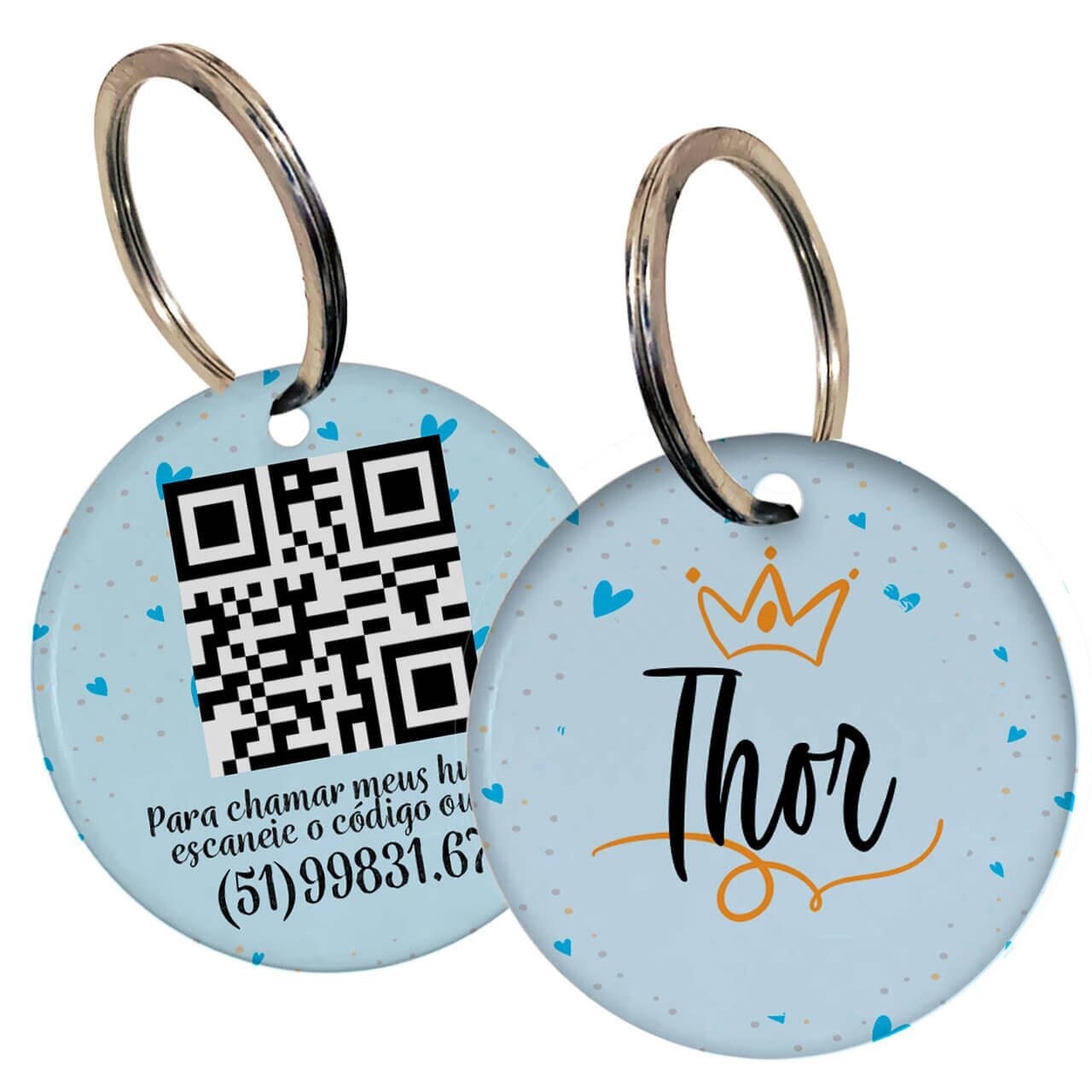 Kit Personalizado - Bandana + Plaquinha com QR Code - Príncipe