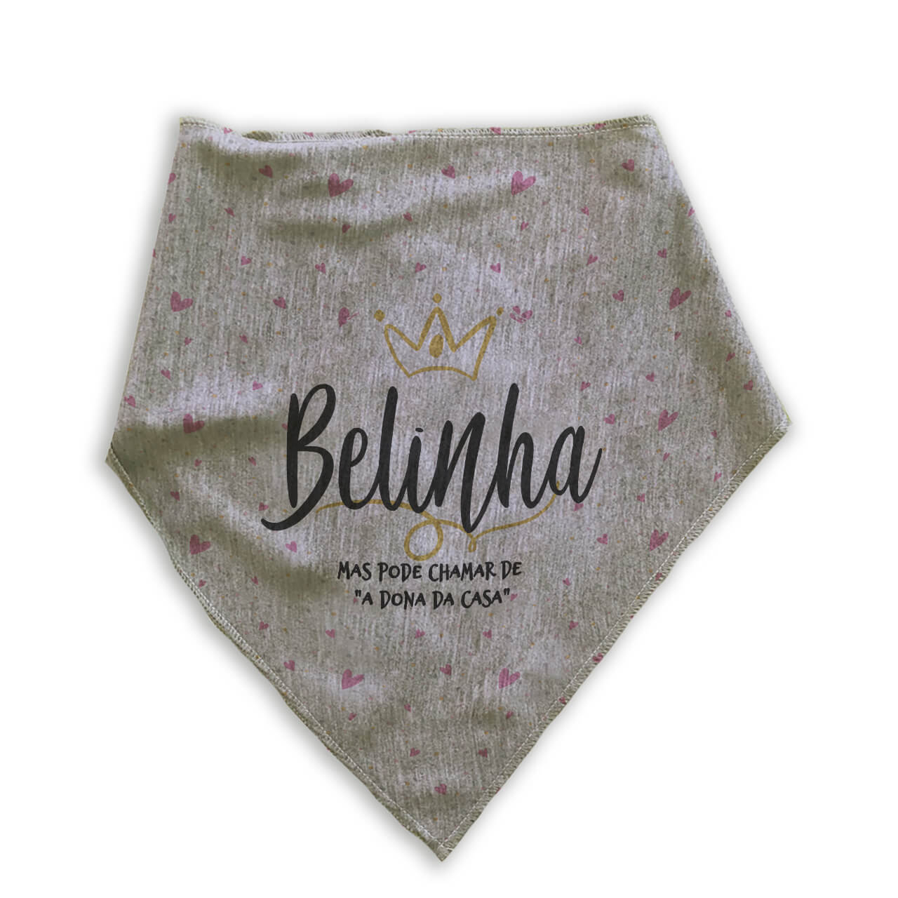 Kit Para o Pet Princesa: Bandana + Plaquinha + Tapete para Refeições