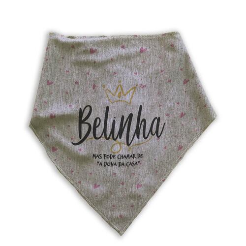 Kit Personalizado - Bandana + Plaquinha com QR Code - Princesa