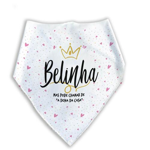 Kit Personalizado - Bandana + Plaquinha com QR Code - Princesa