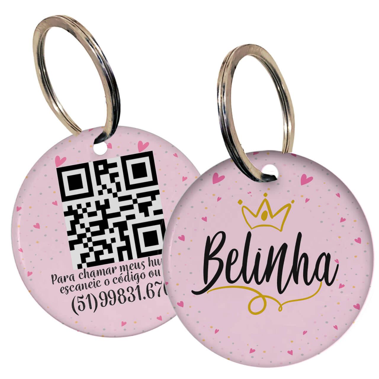 Kit Personalizado - Bandana + Plaquinha com QR Code - Princesa