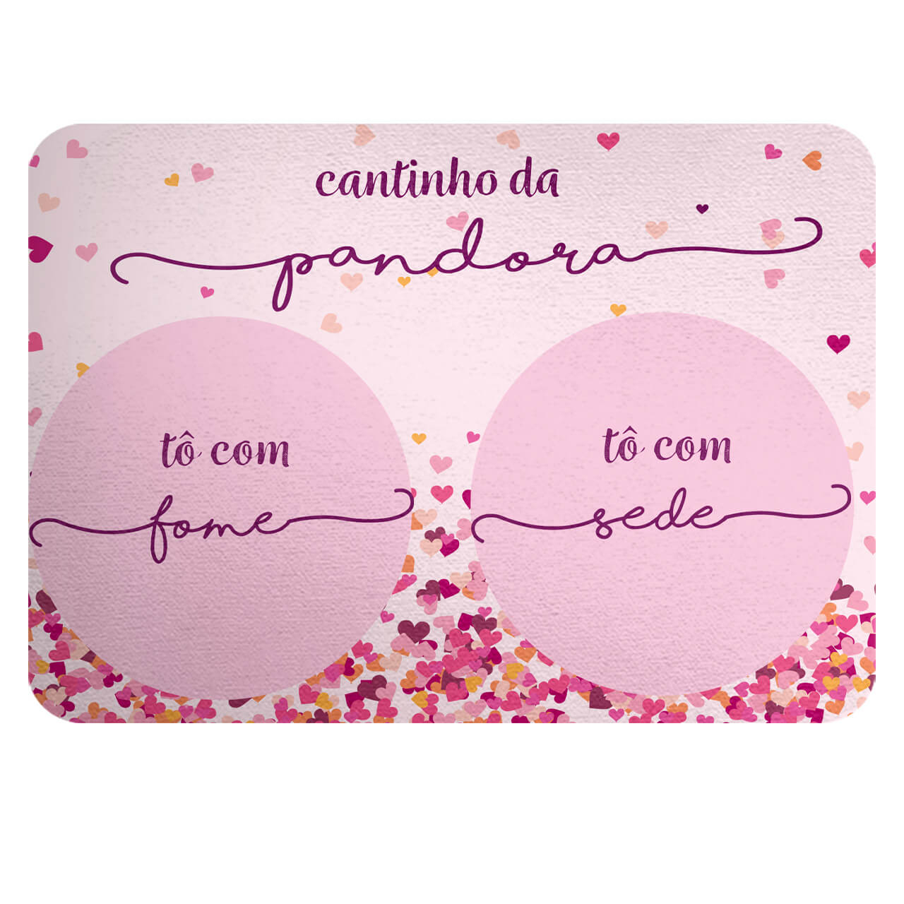 Kit Para o Pet Corações Rosas: Bandana + Plaquinha + Tapete para Refeições