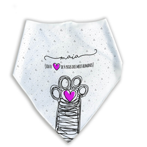 Kit Para o Pet Coleção Patinha: Bandana + Plaquinha + Tapete para Refeições