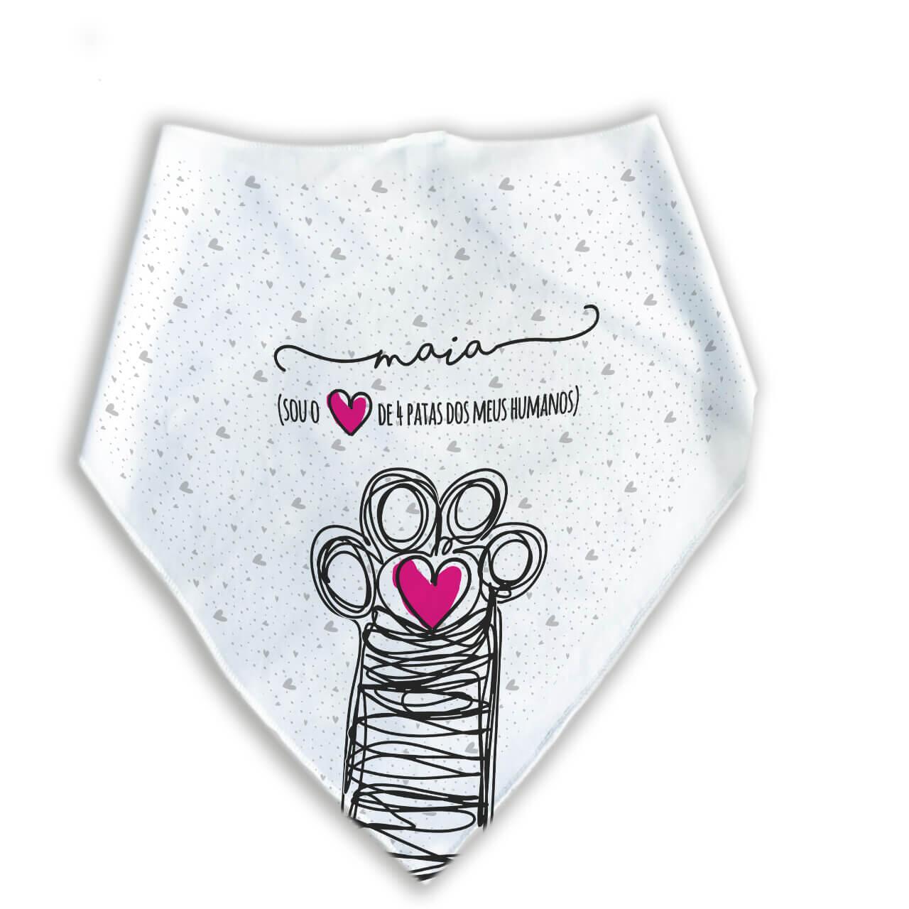Kit Para o Pet Coleção Patinha: Bandana + Plaquinha + Tapete para Refeições