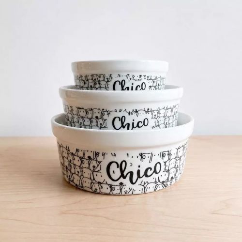 Comedouro ou Bebedouro de Cerâmica Personalizado para Cães - Cachorrada