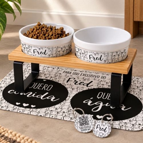 Comedouro ou Bebedouro de Cerâmica Personalizado para Cães - Cachorrada