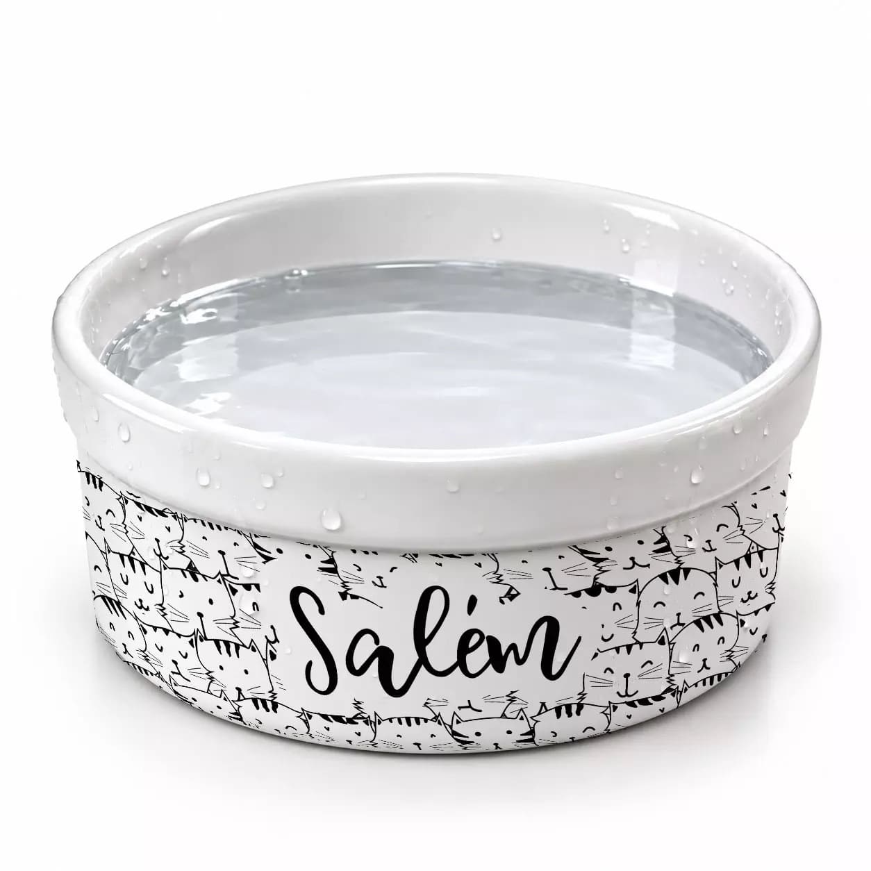 Comedouro ou Bebedouro de Cerâmica Personalizado para Gatos - Gataria