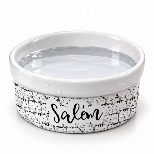 Comedouro ou Bebedouro de Cerâmica Personalizado para Gatos - Gataria