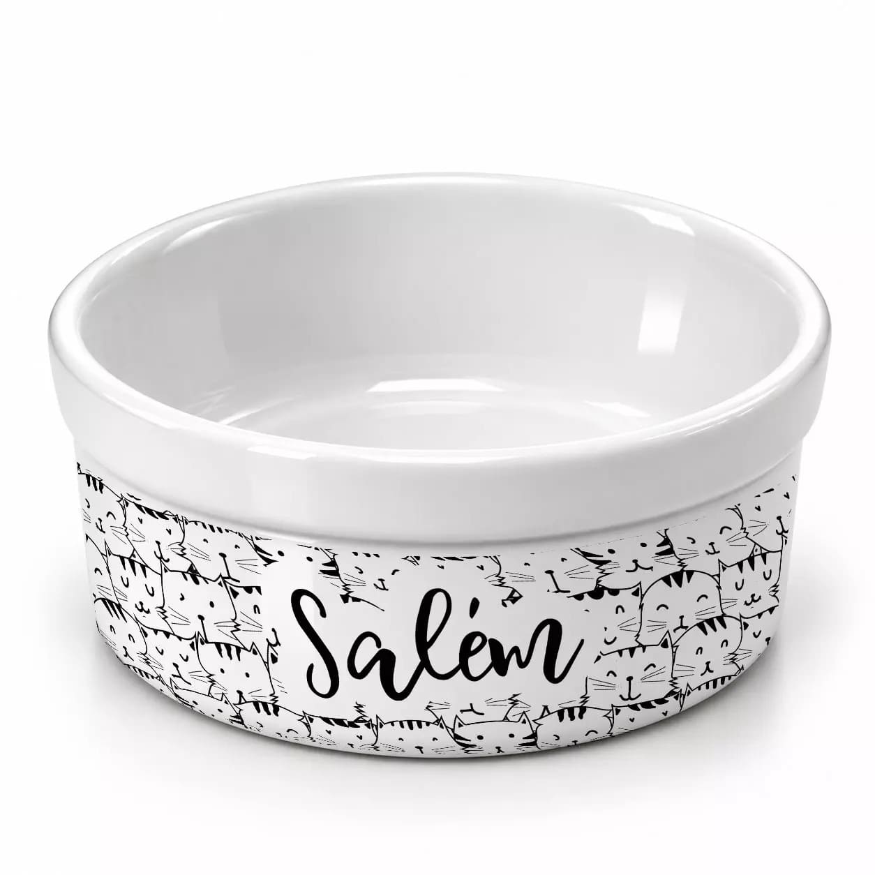 Comedouro ou Bebedouro de Cerâmica Personalizado para Gatos - Gataria