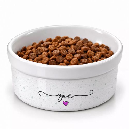 Comedouro ou Bebedouro de Cer�mica Personalizado - Cole��o Patinha
