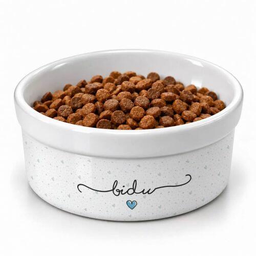 Comedouro Personalizado Com o Nome do Pet - Tigela de Cer�mica para Pets - Cole��o Patinha