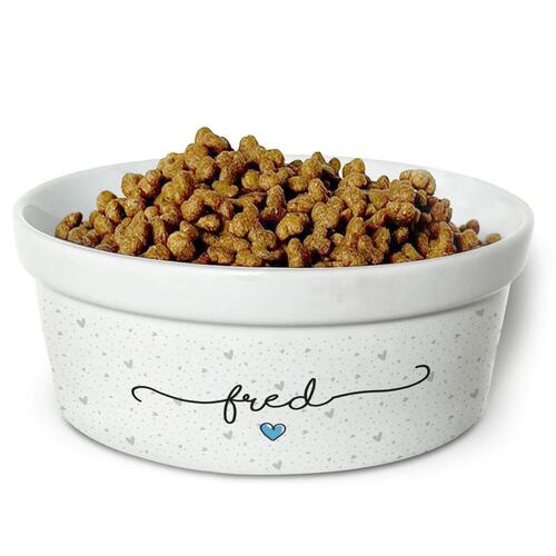 Comedouro/Bebedouro Personalizado Com o Nome do Pet - Tigela de Cer�mica para Pets - Cole��o Patinha