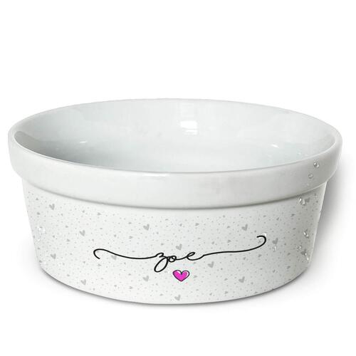 Comedouro/Bebedouro Personalizado Com o Nome do Pet - Tigela de Cer�mica para Pets - Cole��o Patinha
