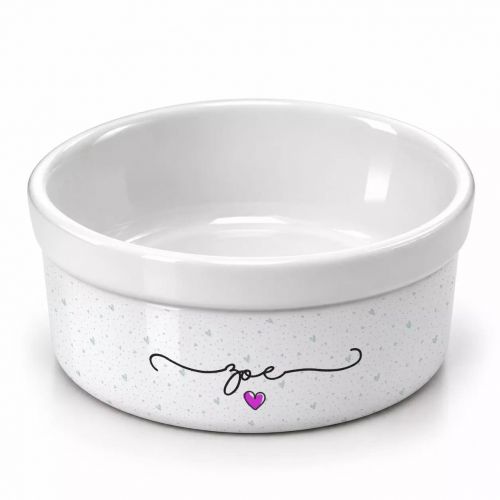Comedouro ou Bebedouro de Cer�mica Personalizado - Cole��o Patinha